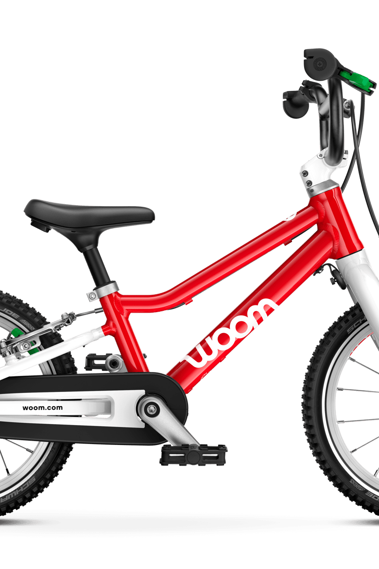 Profile view of the woom GO 2 bike for children aged 3 years and up