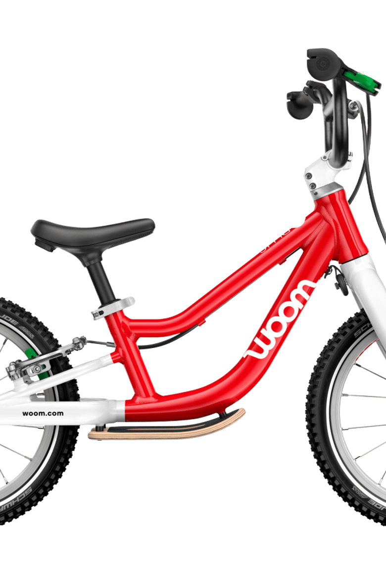 Profile view of the woom GO 1 PLUS balance bike for children aged 3 years and up