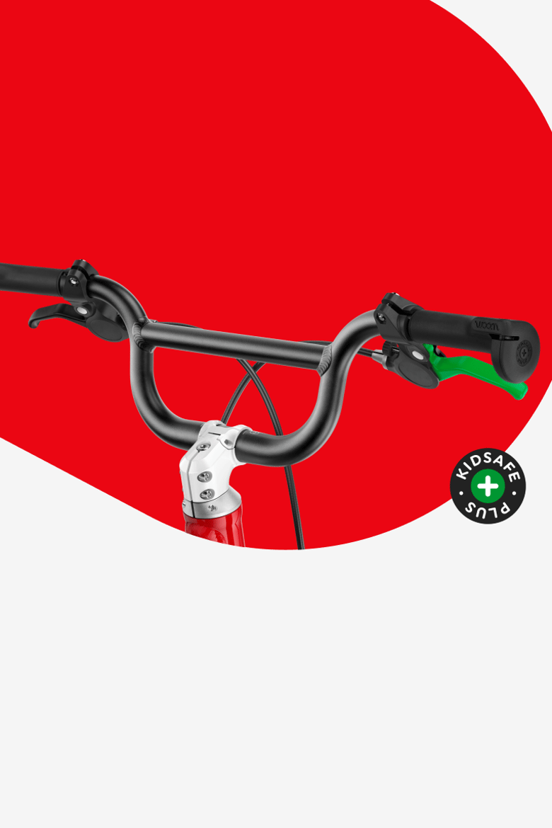 Detail van stuurpen, BMX-stuur en handvatten op de woom GO 3.