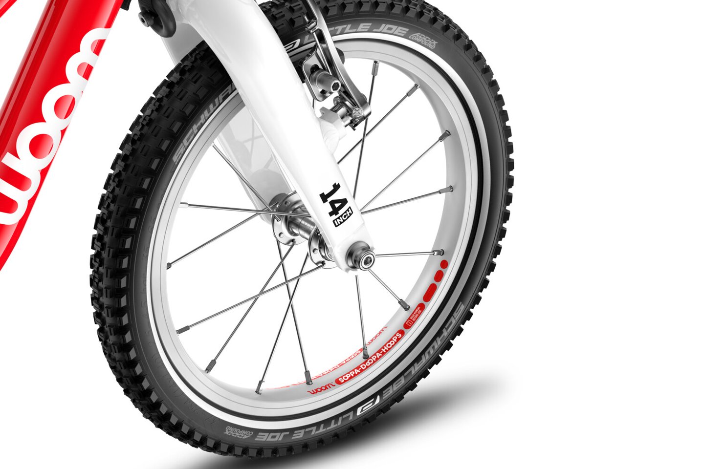 Vorderes Laufrad mit 14 Zoll Felge