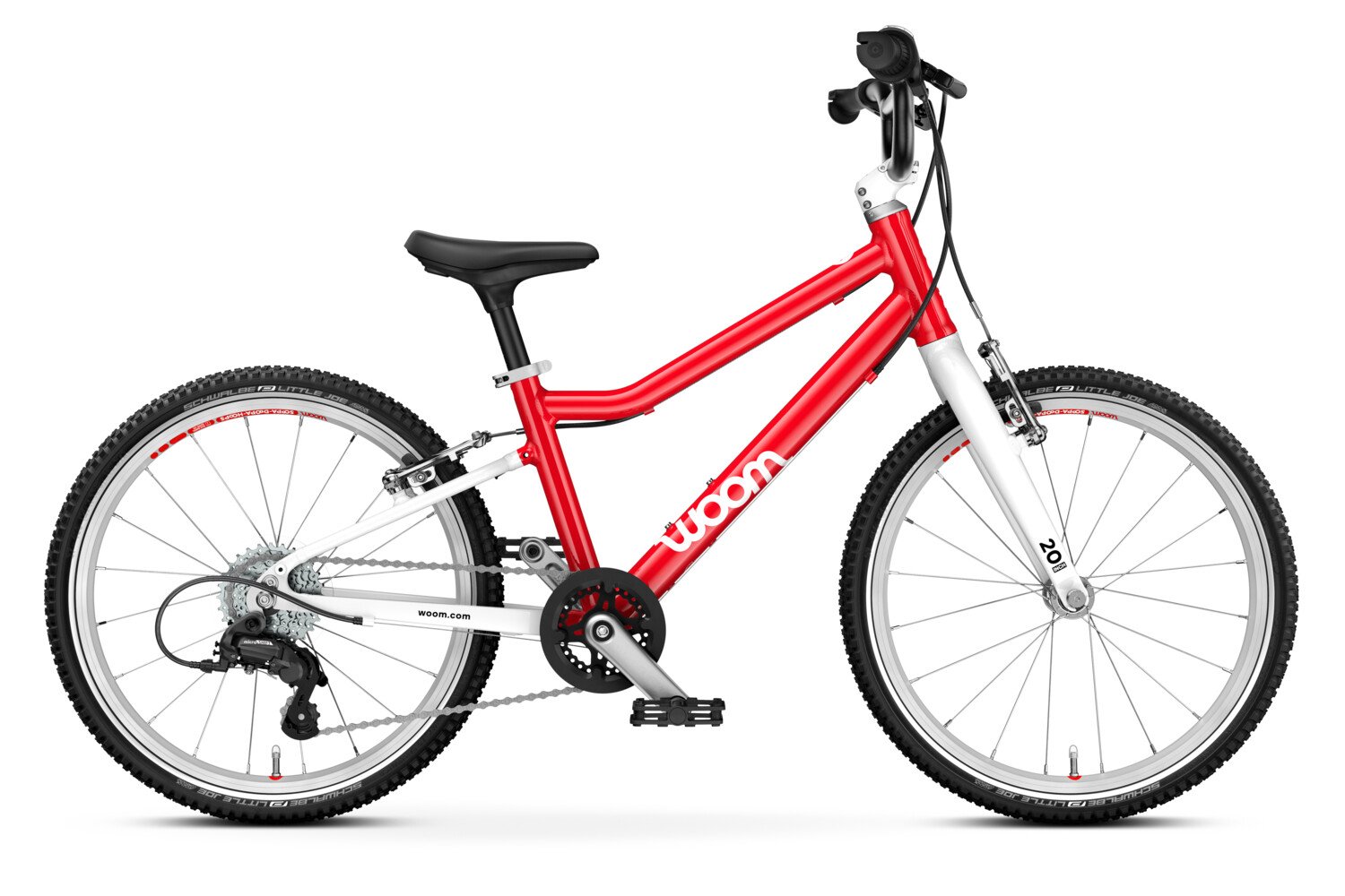 Profile view of the woom GO 4 bike for children aged 6 years and up