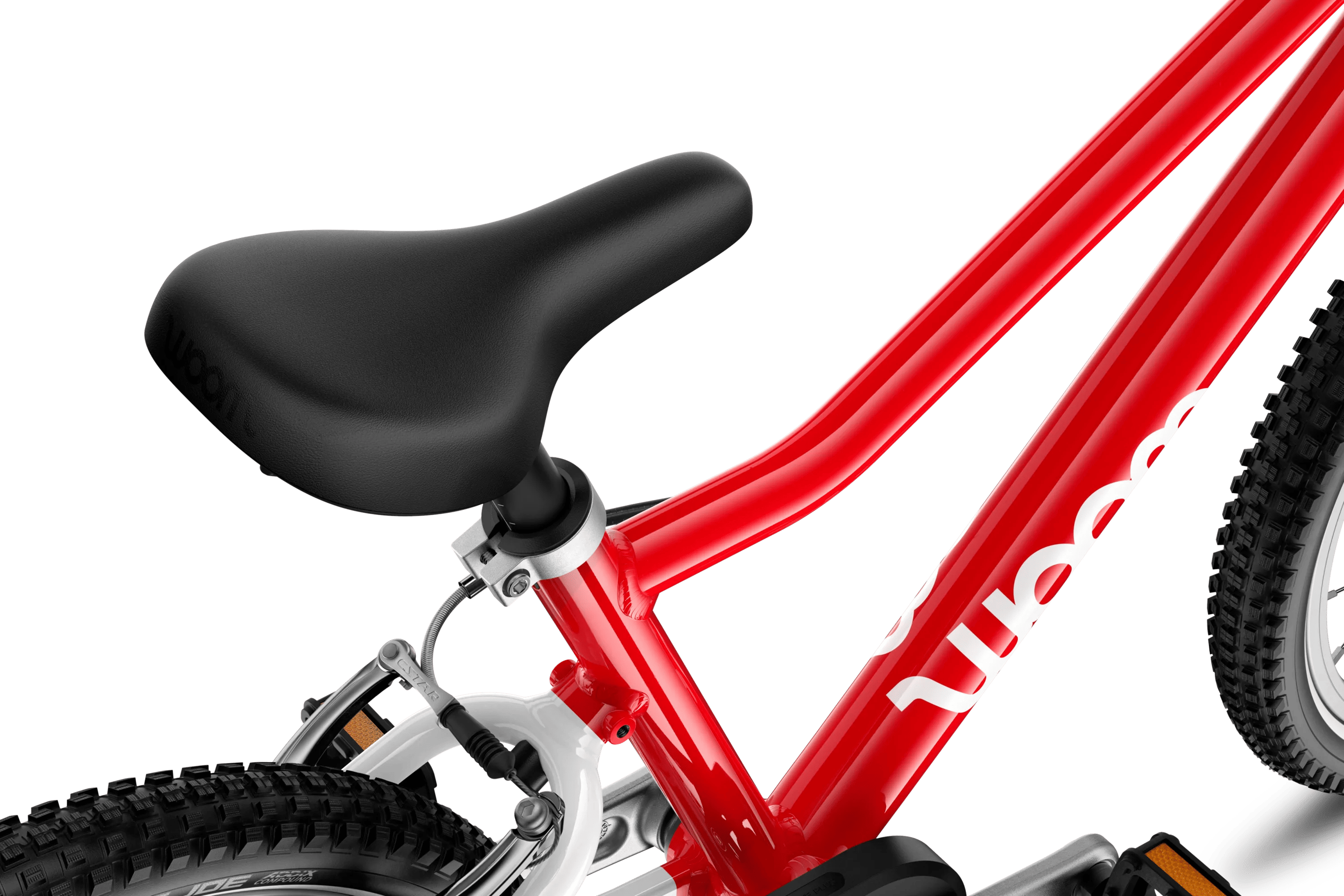 Zoom sur la selle du vélo enfant woom GO 2