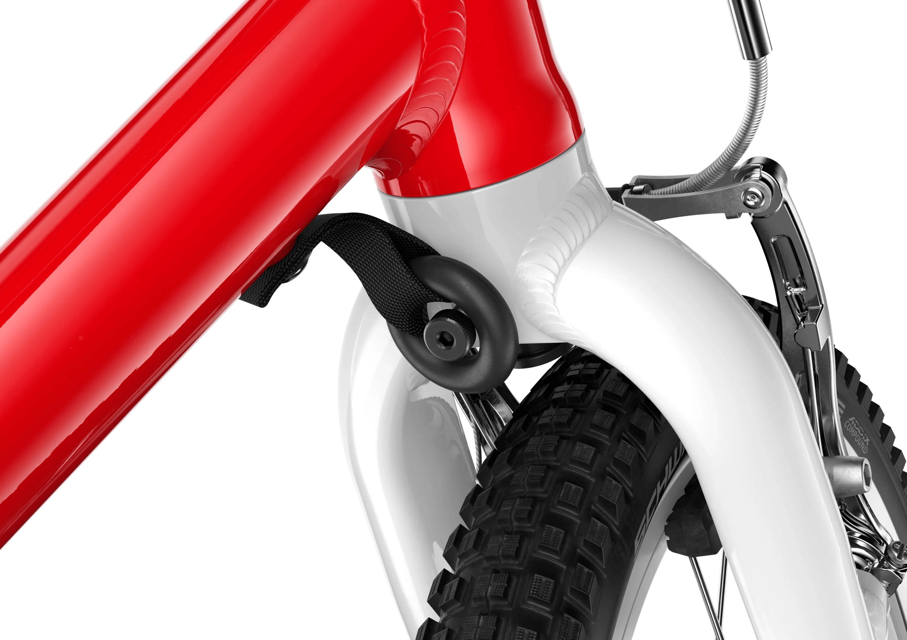 Detailaanzicht van de stuurbegrenzer van de woom GO 1 PLUS-loopfiets